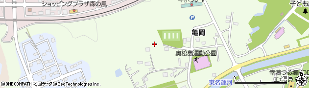 宮城県東松島市野蒜亀岡周辺の地図