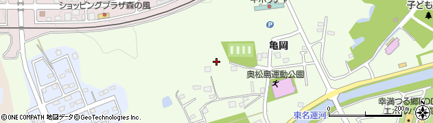 宮城県東松島市野蒜（亀岡）周辺の地図