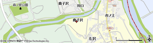 山形県西村山郡大江町藤田鹿子沢周辺の地図