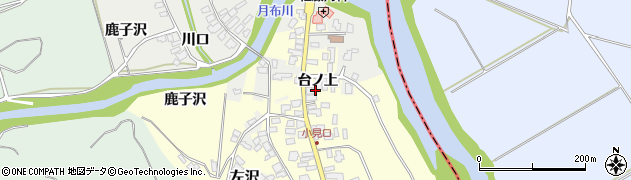 山形県大江町（西村山郡）藤田（台ノ上）周辺の地図