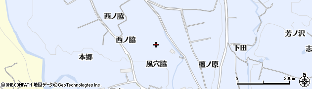 宮城県仙台市泉区朴沢（風穴脇）周辺の地図