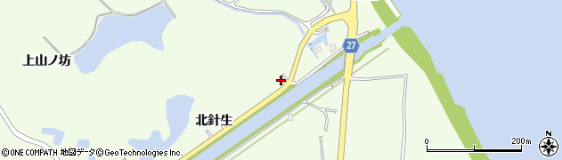 宮城県東松島市野蒜北針生周辺の地図