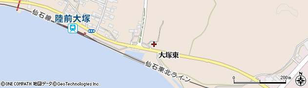 宮城県東松島市大塚東周辺の地図