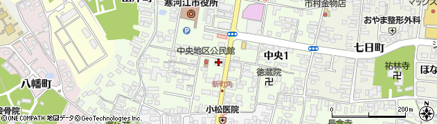 山形銀行寒河江支店周辺の地図