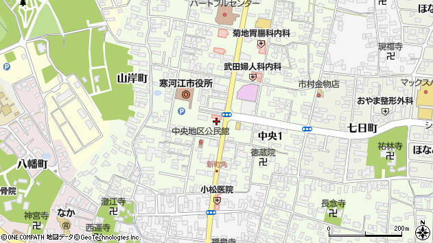 〒991-0021 山形県寒河江市中央の地図