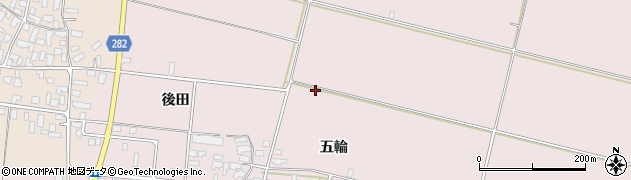 山形県寒河江市日田五輪3周辺の地図