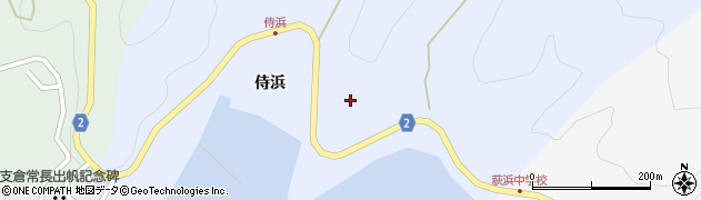 宮城県石巻市侍浜（中山）周辺の地図