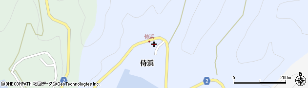 宮城県石巻市侍浜周辺の地図