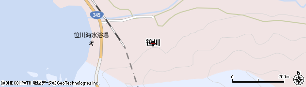 新潟県村上市笹川周辺の地図
