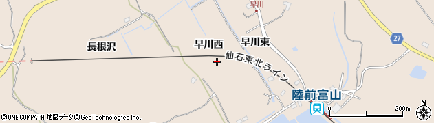 宮城県松島町（宮城郡）手樽（早川西）周辺の地図