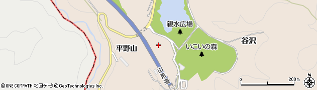 山形県寒河江市谷沢平野山周辺の地図