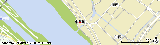 宮城県東松島市浜市（中谷地）周辺の地図