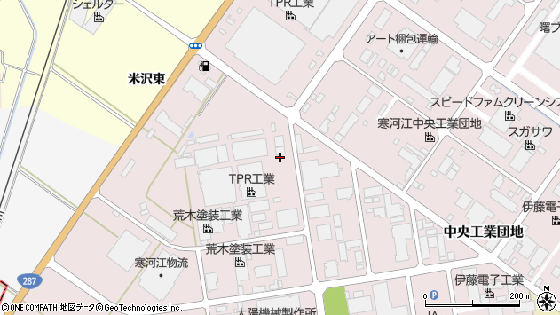 〒990-0561 山形県寒河江市中央工業団地１番地の地図