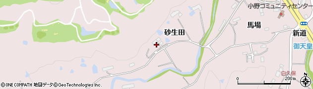 宮城県黒川郡大和町小野砂生田周辺の地図