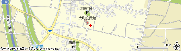 山形県天童市大町周辺の地図