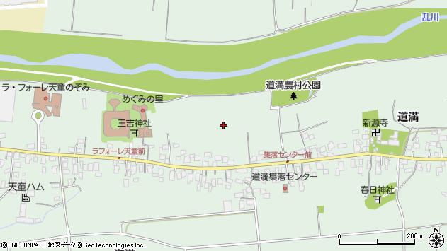 〒994-0102 山形県天童市道満の地図