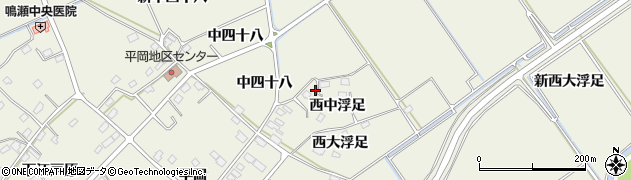 宮城県東松島市牛網（西中浮足）周辺の地図