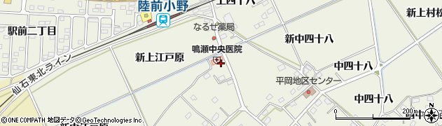 宮城県東松島市牛網（新上江戸原）周辺の地図