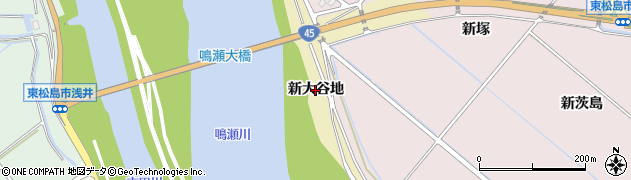 宮城県東松島市浜市（新大谷地）周辺の地図