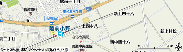宮城県東松島市牛網上四十八周辺の地図