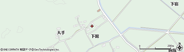 宮城県東松島市浅井下館周辺の地図