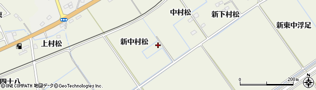宮城県東松島市牛網新中村松周辺の地図