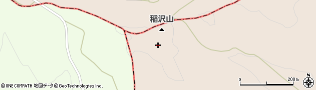 稲沢山周辺の地図
