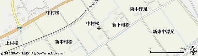 宮城県東松島市牛網（中村松）周辺の地図