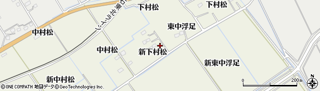 宮城県東松島市牛網新下村松周辺の地図