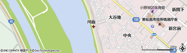 宮城県東松島市浜市（川面）周辺の地図