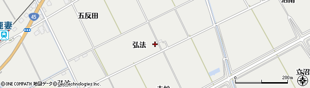宮城県東松島市矢本弘法周辺の地図