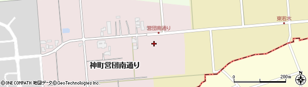 山形県東根市神町営団南通り周辺の地図