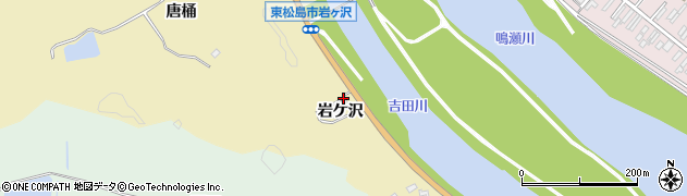 宮城県東松島市川下（岩ケ沢）周辺の地図