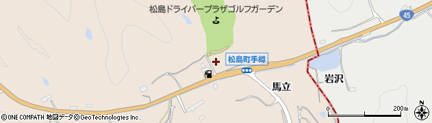 宮城県松島町（宮城郡）手樽（中沢）周辺の地図