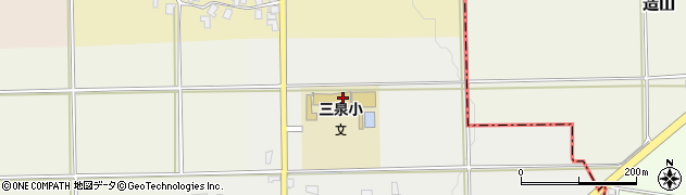 寒河江市立三泉小学校周辺の地図