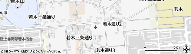山形県東根市若木通り周辺の地図