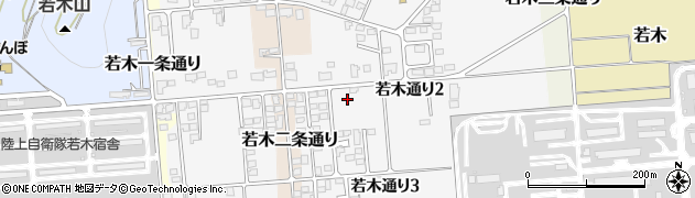 山形県東根市若木通り周辺の地図