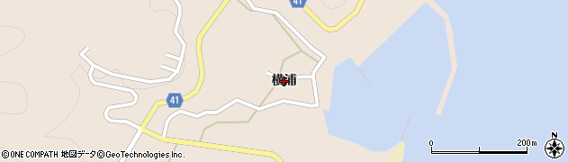 宮城県女川町（牡鹿郡）横浦周辺の地図