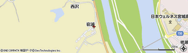 宮城県東松島市川下（宿浦）周辺の地図