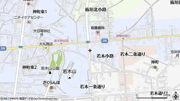〒999-3756 山形県東根市若木一条通りの地図