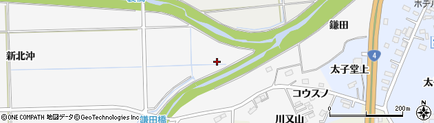 竹林川周辺の地図