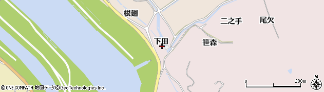宮城県東松島市小野（下田）周辺の地図