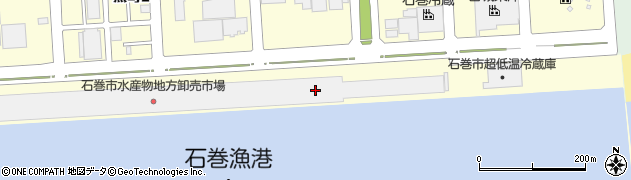 宮城県石巻市魚町周辺の地図