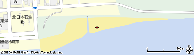 渡波海水浴場周辺の地図