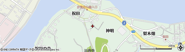 宮城県石巻市渡波神明周辺の地図