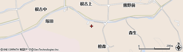 宮城県東松島市根古檀森4周辺の地図