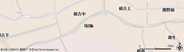宮城県東松島市根古塚田周辺の地図