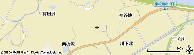 宮城県東松島市川下袖谷地周辺の地図