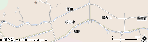 宮城県東松島市根古中周辺の地図