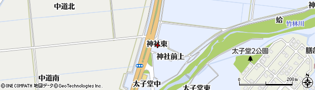 宮城県富谷市三ノ関神社東周辺の地図